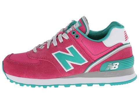 new balance 574 rose vert